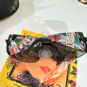 Vintage Ed Hardy Women's Colorful Graphic Sunglasses